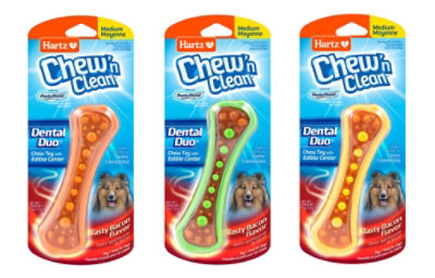 Hartz Chew n Clean Toy + Treat For Dogs Bacon Flavor Medium - Each - Image 2