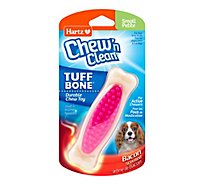 Hartz Chew n Clean Tuff Bone Toy + Treat For Dogs Bacon Scented Small - Each