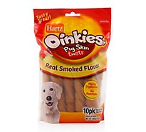 Hartz Oinkies Treats Pig Skin Twists Smoked Bag - 10 Count