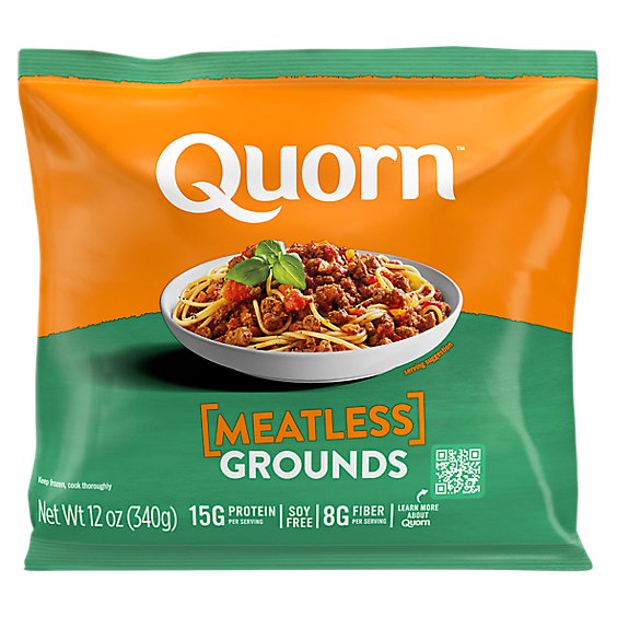 Quorn Meatless Grounds Non GMO Soy Free - 12 Oz