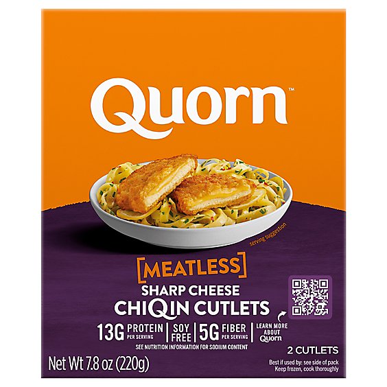 Quorn Meatless Cutlets Sharp Cheese Non GMO Soy Free - 7.8 Oz