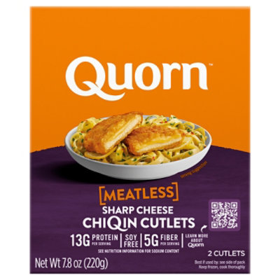 Quorn Meatless Cutlets Sharp Cheese Non GMO Soy Free - 7.8 Oz