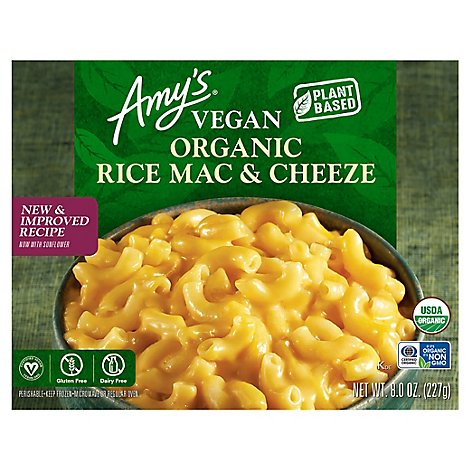Amys Pasta Gluten Free Dairy Free Rice Mac & Cheeze - 8 Oz