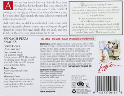 Amys Snacks Pizza Spinach - 6 Oz - Image 6