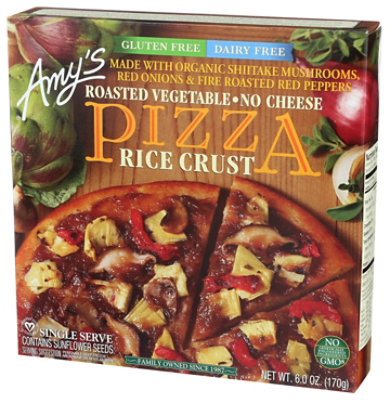 Amys Pizza Rice Crust Roasted Vegetable Single Serve Frozen - 6 Oz - Image 4