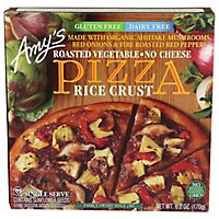 Amys Pizza Rice Crust Roasted Vegetable Single Serve Frozen - 6 Oz - Image 1
