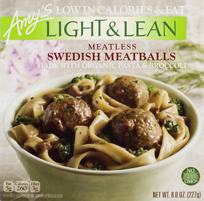 Amys Bowl Swedish Meatless Meatballs - 8 Oz - Image 1