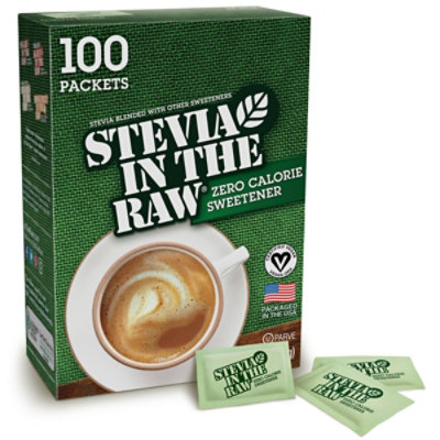 Stevia In The Raw Natural 100% Zero Calorie Sweetner - 100 Count - Image 1