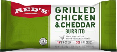 Reds Natural Foods Burrito Chicken & Cheese - 5 Oz
