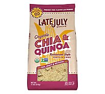 Late July Snacks Tortilla Chips Organic Restaurant Style Chia & Quinoa - 11 Oz