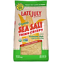 Late July Snacks Tortilla Chips Organic Restaurant Style Sea Salt Thin & Crispy - 11 Oz - Image 3