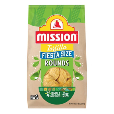 Mission Round Yellow Corn Tortilla Chips - 18 Oz - Image 1