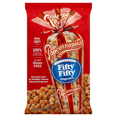 Popcornopolis Popcorn Fifty Fifty - 6 Oz