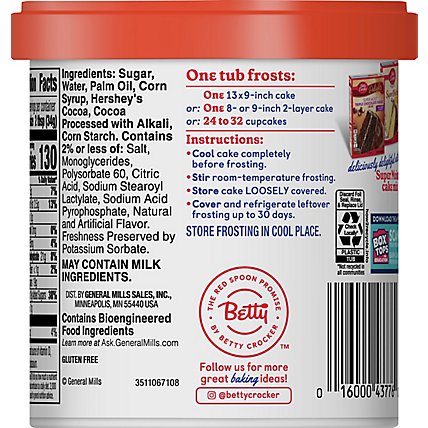 Betty Crocker Frosting Premium Hersheys Milk Chocolate - 16 Oz - Image 6