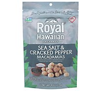 Royal Hawaiian Orchards Macadamia Nuts Roasted Sea Salt & Cracked Pepper - 4 Oz