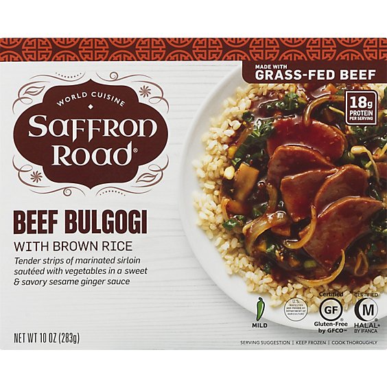 Saffron Road Beef Bulgogi With Brown Rice - 10 Oz