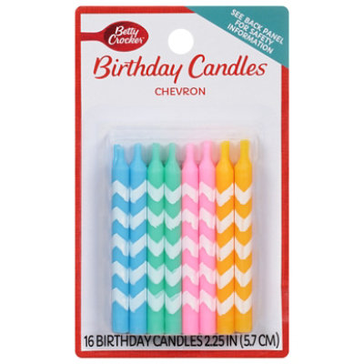 Betty Crocker Candles Chevron - 16 Count - Image 1