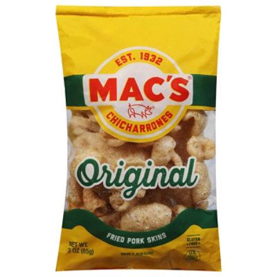 Macs Chicharrones Pork Skins Original - 2.5 Oz
