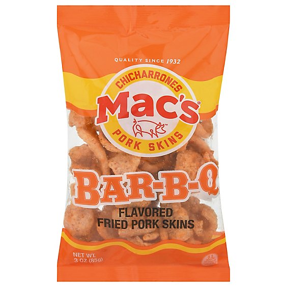 Macs Pork Skins Bar-B-Q Flavored - 2.5 Oz