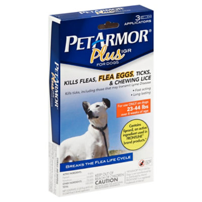 PetArmor Flea & Tick Medicine Plus IGR For Dogs 23-44 Lbs Box - 3 Count ...