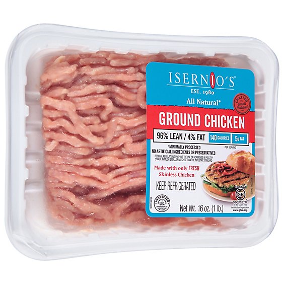 Isernios Chicken Ground Chicken Tray Pack - 16 Oz