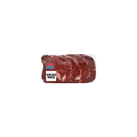 Meat Counter Beef USDA Choice Chuck Steak Boneless Extreme Value Pack - 3.50 LB
