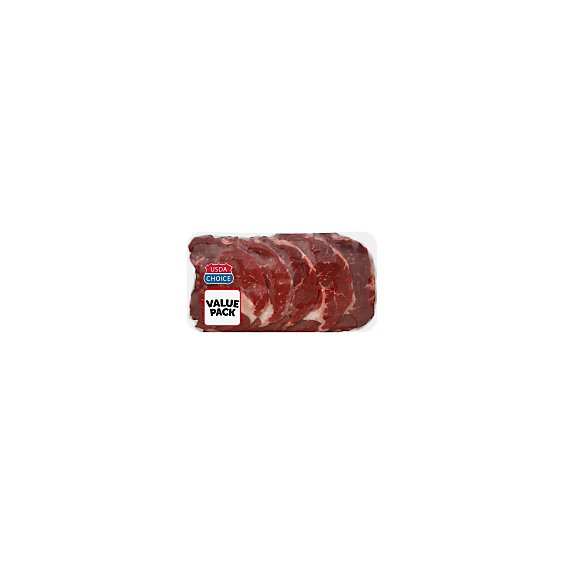 Meat Counter Beef USDA Choice Chuck Steak Boneless Extreme Value Pack - 3.50 LB