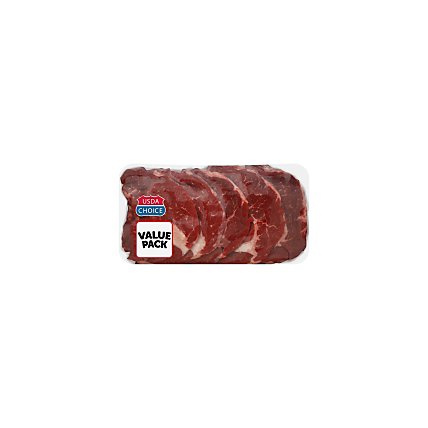 Meat Counter Beef USDA Choice Chuck Steak Boneless Extreme Value Pack - 3.50 LB - Image 1