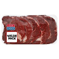 Meat Counter Beef USDA Choice Chuck Steak Boneless Extreme Value Pack - 3.50 LB - Image 1
