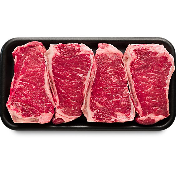 New York Bone In Steak USDA Choice Beef Top Loin Value Pack - 3.5 Lb