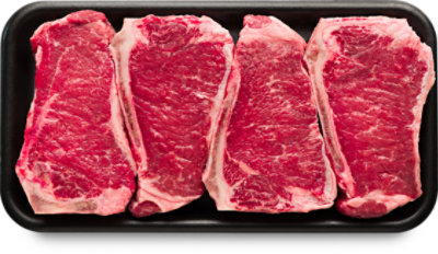 Bone-In Beef NY Strip Steak USDA Choice Value Pack - 3.5 Lb - Image 1