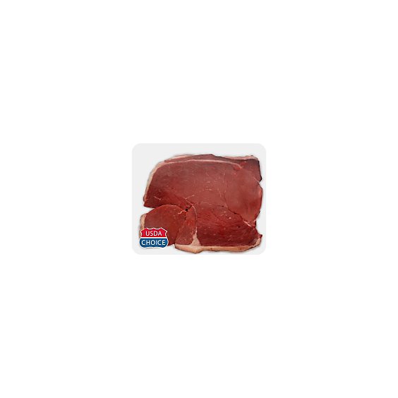 Beef USDA Choice Round Steak Boneless Thin - 0.5 Lb