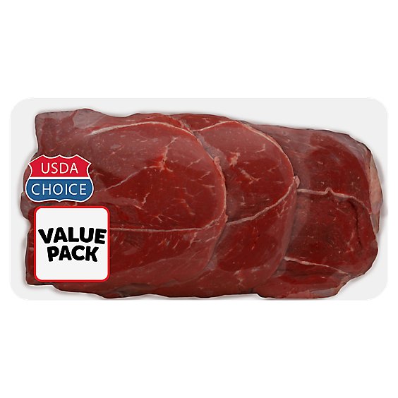 Meat Counter Beef USDA Choice Steak Round Tip Value Pack - 3.00 LB