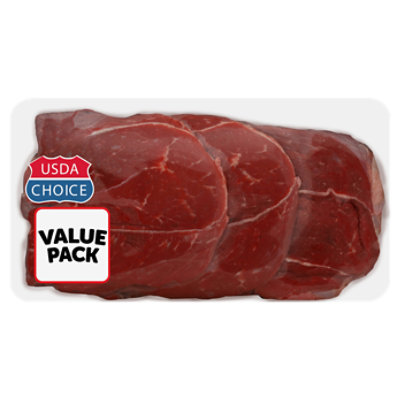 Beef USDA Choice Steak Round Tip Value Pack - 3 Lb - Image 1