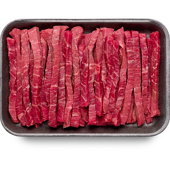 Beef USDA Choice Round Tip Strips For Stir Fry - 1 Lb