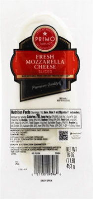 Primo Taglio Cheese Fresh Mozarella Mild & Creamy Sliced - 16 Oz - Image 2