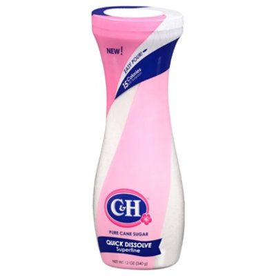 C&H Sugar Superfine Quick Dissolve Flip Top - 12 Oz - safeway