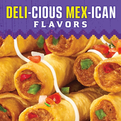 Delimex Beef & Cheese Large Flour Taquitos Frozen Snacks Box - 42 Count - Image 6