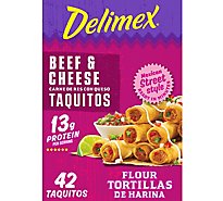 Delimex Beef & Cheese Large Flour Taquitos Frozen Snacks Box - 42 Count