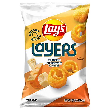 Lay's Layers Three Cheese Flavored Potato Chips - 4.75 Oz - Image 3