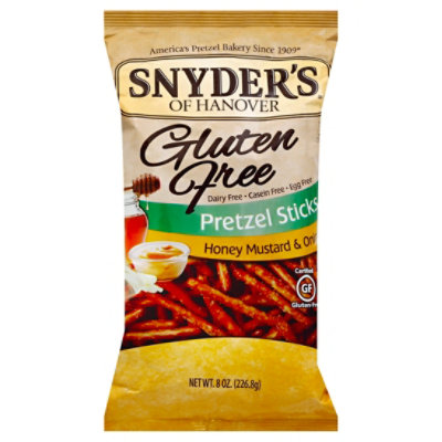 Snyders of Hanover Pretzel Sticks Gluten Free Honey Mustard & Onion - 8 Oz