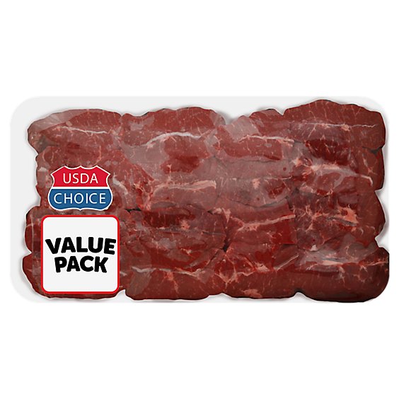 Meat Counter Beef USDA Choice Steak Chuck Top Blade Boneless Value Pack - 3.50 LB