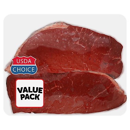 Meat Counter Beef USDA Choice Top Round Steak Extreme Value Pack - 3.50 LB - Image 1