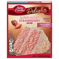 Betty Crocker Delights Cake Mix Super Moist Strawberry - 15.25 Oz - Image 1
