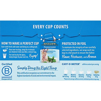 Bigelow Herbal Tea Caffeine Free Peppermint - 20 Count - Image 5