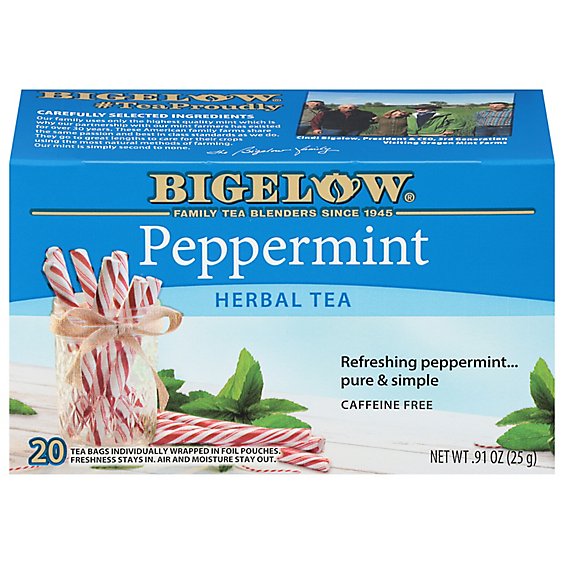 Bigelow Herbal Tea Caffeine Free Peppermint - 20 Count