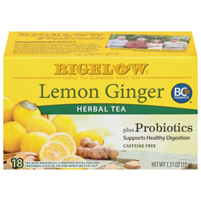 Bigelow Herbal Tea Caffeine Free Lemon Ginger - 18 Count - Image 1