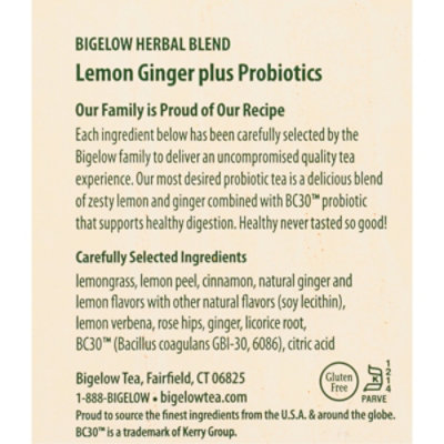 Bigelow Herbal Tea Caffeine Free Lemon Ginger - 18 Count - Image 3