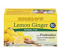 Bigelow Herbal Tea Caffeine Free Lemon Ginger - 18 Count