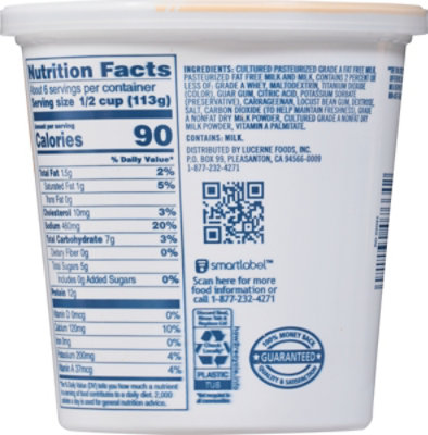 Lucerne Cottage Cheese Small Curd 1% Milkfat Lowfat - 24 Oz - Image 7